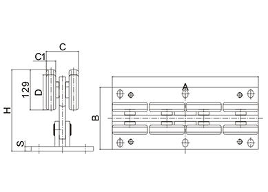8 large wheels bearing cantilever gate carriage